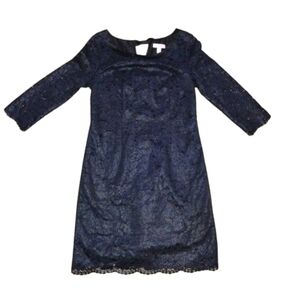 NEW Lilly Pulitzer Lace Dress 4 Black Holiday Party Scalloped Hem